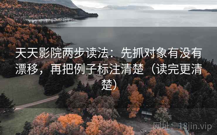 天天影院两步读法：先抓对象有没有漂移，再把例子标注清楚（读完更清楚）